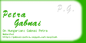 petra gabnai business card